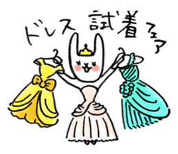 Cute rabbit will marry sticker #10975423