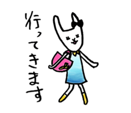 Cute rabbit will marry sticker #10975426