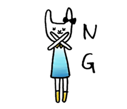 Cute rabbit will marry sticker #10975431