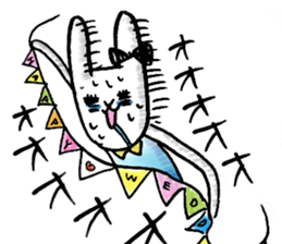 Cute rabbit will marry sticker #10975442