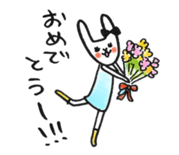 Cute rabbit will marry sticker #10975447