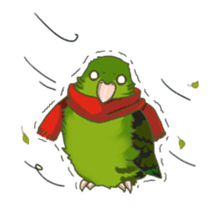 Lineolated parakeet and friends sticker #10975463
