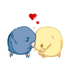 Lineolated parakeet and friends sticker #10975469