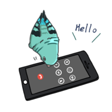 Lineolated parakeet and friends sticker #10975470