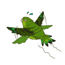Lineolated parakeet and friends sticker #10975471