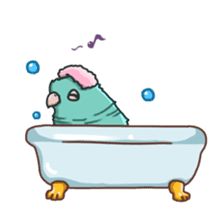 Lineolated parakeet and friends sticker #10975474
