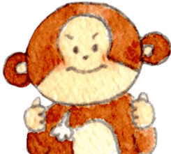 Sticker of the monkey sticker #10976214