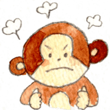 Sticker of the monkey sticker #10976218