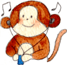 Sticker of the monkey sticker #10976222