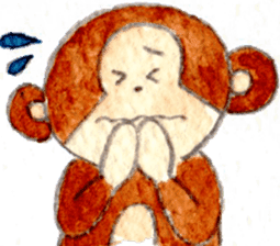 Sticker of the monkey sticker #10976223