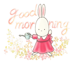 Cute bear and rabbit 7 by Torataro sticker #10976368