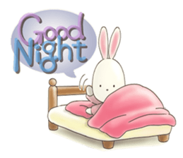 Cute bear and rabbit 7 by Torataro sticker #10976375