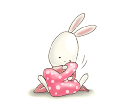 Cute bear and rabbit 7 by Torataro sticker #10976377