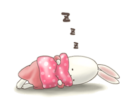 Cute bear and rabbit 7 by Torataro sticker #10976378