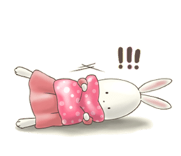Cute bear and rabbit 7 by Torataro sticker #10976379