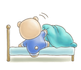 Cute bear and rabbit 7 by Torataro sticker #10976380