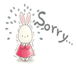 Cute bear and rabbit 7 by Torataro sticker #10976393