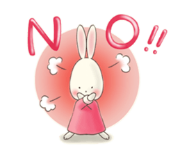 Cute bear and rabbit 7 by Torataro sticker #10976396