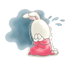 Cute bear and rabbit 7 by Torataro sticker #10976401