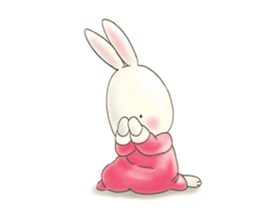 Cute bear and rabbit 7 by Torataro sticker #10976402