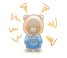 Cute bear and rabbit 7 by Torataro sticker #10976403