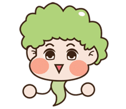 Broccoli kids sticker #10976488