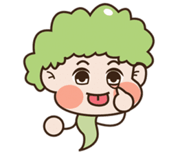 Broccoli kids sticker #10976489