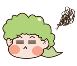 Broccoli kids sticker #10976490