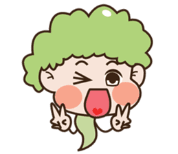 Broccoli kids sticker #10976491