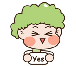 Broccoli kids sticker #10976493