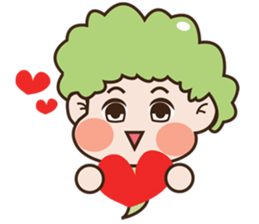 Broccoli kids sticker #10976495