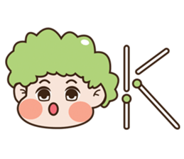 Broccoli kids sticker #10976497