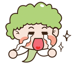 Broccoli kids sticker #10976498