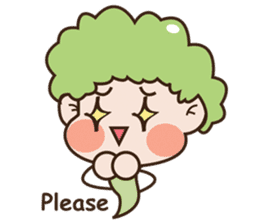 Broccoli kids sticker #10976500