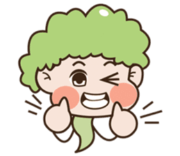 Broccoli kids sticker #10976501