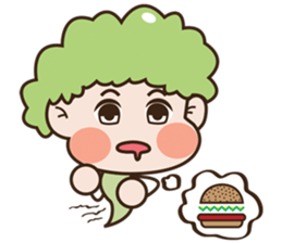 Broccoli kids sticker #10976503