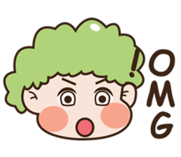 Broccoli kids sticker #10976504