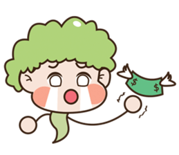 Broccoli kids sticker #10976516