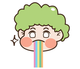 Broccoli kids sticker #10976517