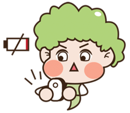 Broccoli kids sticker #10976519