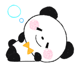 soft and fluffy panda sticker #10977460