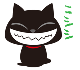 Sticker teaser black cat sticker #10978373