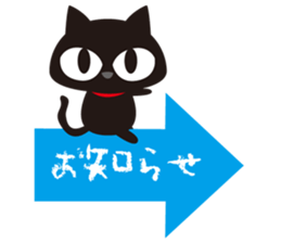Sticker teaser black cat sticker #10978377