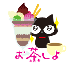 Sticker teaser black cat sticker #10978381