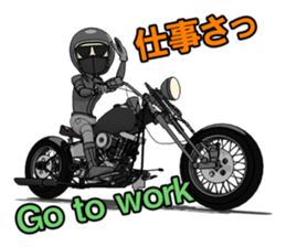 American Motorcycle black rider2 sticker #10978450