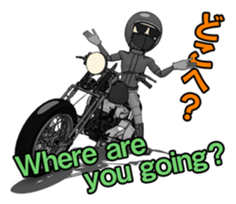 American Motorcycle black rider2 sticker #10978459