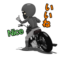 American Motorcycle black rider2 sticker #10978462