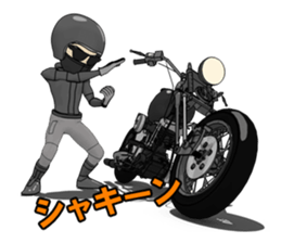 American Motorcycle black rider2 sticker #10978472