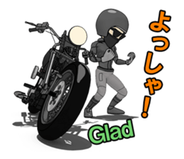 American Motorcycle black rider2 sticker #10978473