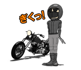 American Motorcycle black rider2 sticker #10978478